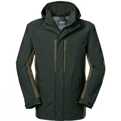 Chaquetas Jack Wolfskin Brooks Range Hombre Verde Oscuro - Chile OAV760234